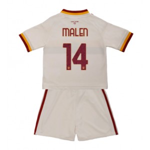 AS Roma Donyell Malen #14 Jalkapallovaatteet Lasten Vieraspeliasu 2026-27 Lyhythihainen (+ Lyhyet housut)
